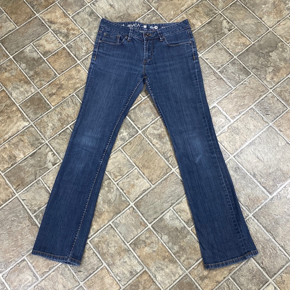 RVCA Jeans 8” Rise, Medium Blue Wash
